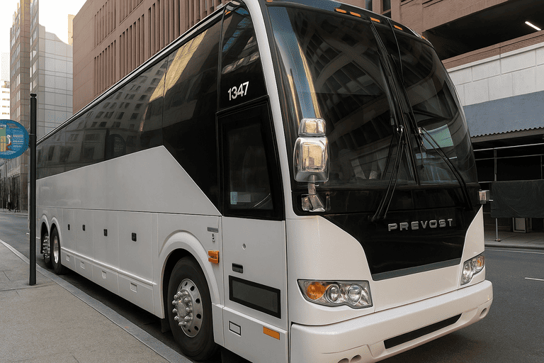 a Charter Bus Rental St. Clair Shores coach bus